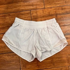LULULEMON White Hotty Hot Shorts